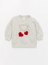 LC Waikiki Crew Neck Printed Baby Girl Sweatshirt and Sweatpants 2-Pack